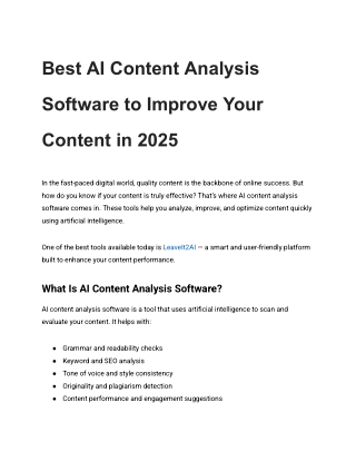 Best AI Content Analysis Software to Improve Your Content in 2025