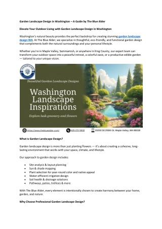 Outdoor Landscape Design WA