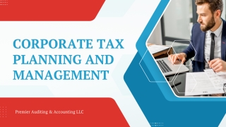 Corporate Tax Planning and Management