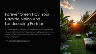 Forever Green HCS - Best Landscaper in Melbourne
