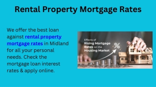 Rental Property Mortgage Rates--