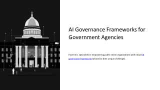 AI Frameworks for Government Agencies – Essert Inc