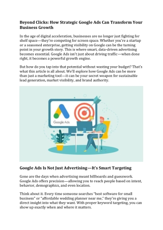 Beyond Clicks: How Strategic Google Ads Can Transform Your Business Growth