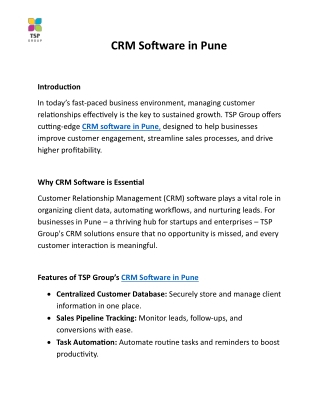 CRM Software in Pune