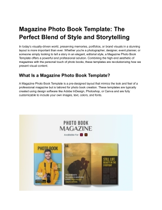 Magazine Photo Book Template