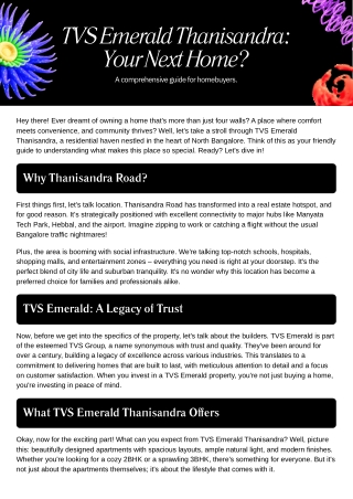 TVS Emerald Thanisandra Your Next Home