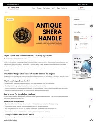 Elegant Antique Shera Handle in Zirakpur – Crafted by Jag Hardware