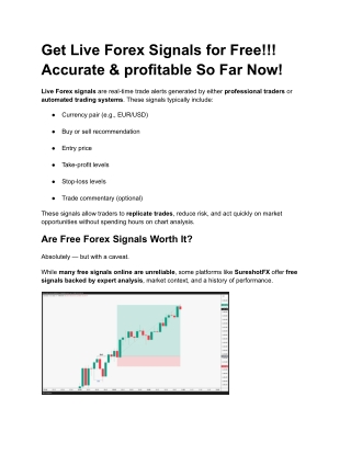 How to Get Free Live Forex Signals Reliable & Accurate