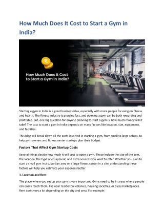 How Much Does It Cost to Start a Gym in India.docx