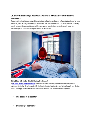 UK Baby Bifold Sleigh Bedstead