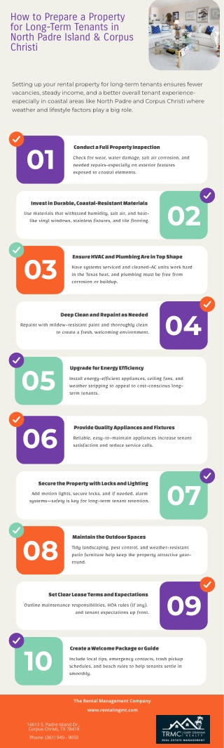 How to Prepare a Property for Long-Term Tenants in North Padre Island & Corpus C