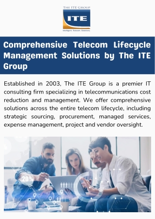 Comprehensive Telecom Lifecycle Management Solutions by The ITE Group