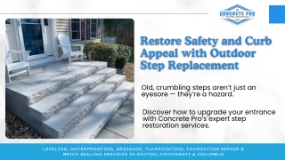 Restore Safety and Curb Appeal with Outdoor Step Replacement by Concrete Pro