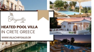 Heated Pool Villa In Crete Greece