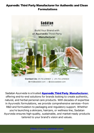 Custom Skincare Formulation Solutions by Trusted Ayurvedic Third Party Manufacturer