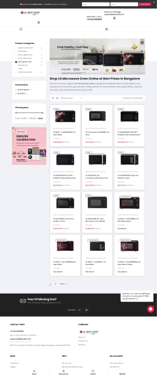 Buy LG Microwave Oven Online at Best Prices in Bangalore  LG By Unilet