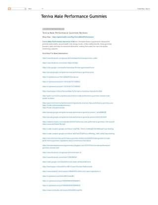 Teniva Male Performance Gummies Reviews