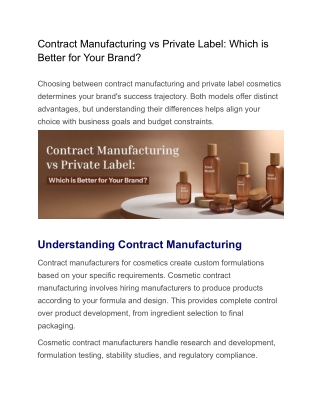 Contract Manufacturing vs Private Label_ Which is Better for Your Brand_