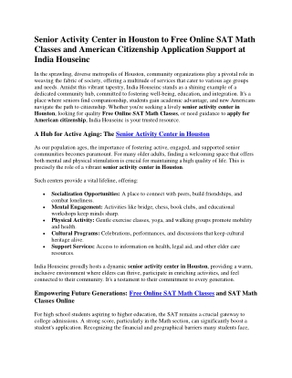 American Citizenship Application Support at India Houseinc