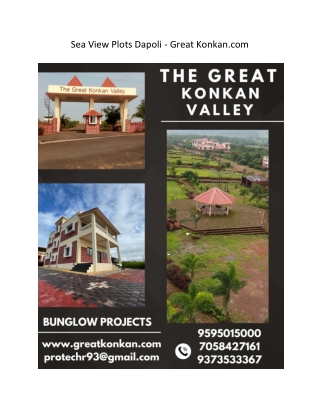 Sea View Plots Dapoli - Great Konkan.com