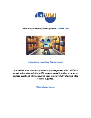 Laboratory Inventory Management | labVMI.com