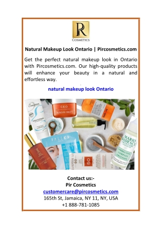 Natural Makeup Look Ontario  Pircosmetics.com