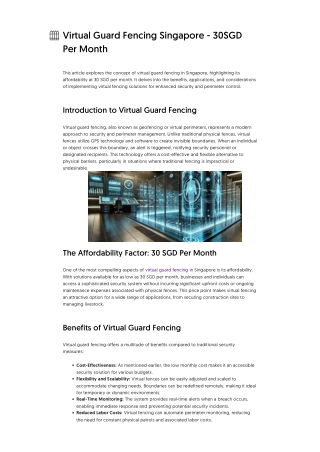 Virtual Guard Fencing Singapore - 30SGD Per Month (1)