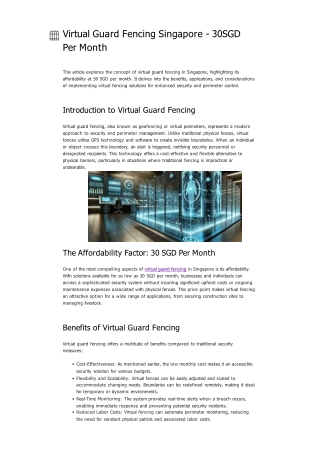 Virtual Guard Fencing Singapore - 30SGD Per Month (1)