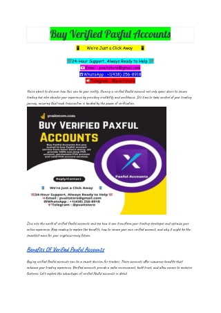 Buy Verified Paxful Accounts