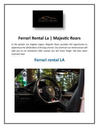 Ferrari Rental La