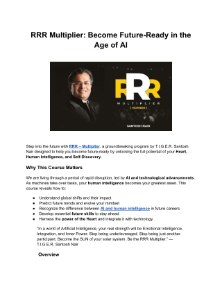 RRR Multiplier: Become Future-Ready in the Age of AI