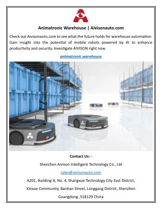 Animatronic Warehouse Aivisonauto.com