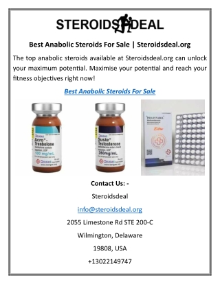 Best Anabolic Steroids For Sale Steroidsdeal.org