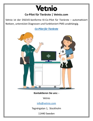 Co-Pilot für Tierärzte Vetnio.com