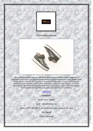 Padel Outfit  Volealo
