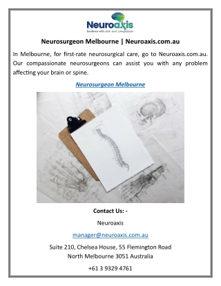 Neurosurgeon Melbourne Neuroaxis.com.au