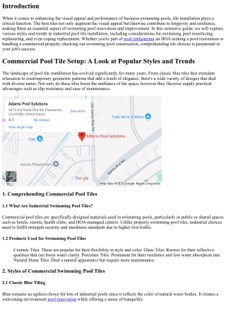 Commercial Swimming Pool Tile Setup: A Take A Look At Popular Styles and Trends