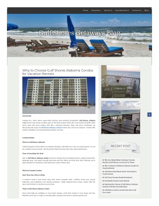 Gulf Shores Alabama Condos