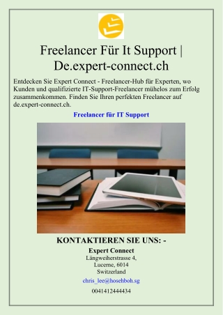 Freelancer Für It Support  De.expert-connect.ch