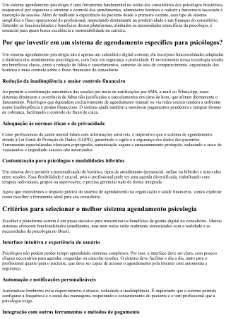 Agendamento psicologia fácil: transforme sua rotina e ganhe mais tempo