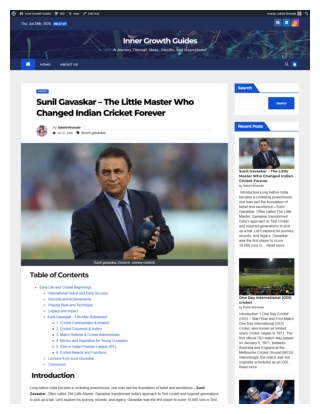 Sunil Gavaskar – The Little Master Who Changed Indian Cricket Forever