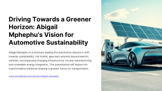 Mentoring for a Greener Future: Abigail Mphephu’s Impact on Young Innovators