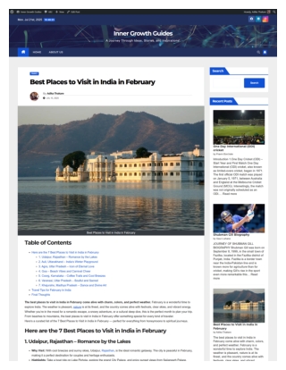 Best Places to Visit in India in February