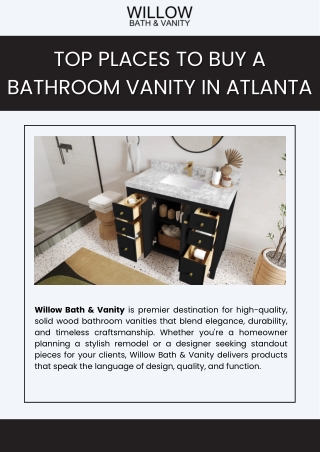 Top Places to Buy a Bathroom Vanity in Atlanta