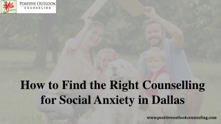 How to Find the Right Counselling for Social Anxiety in Dallas