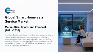 Smart Home as a Service Market Size, Share and Forcast
