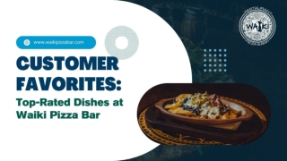 Pizza Bar Menu - What Should You Order First