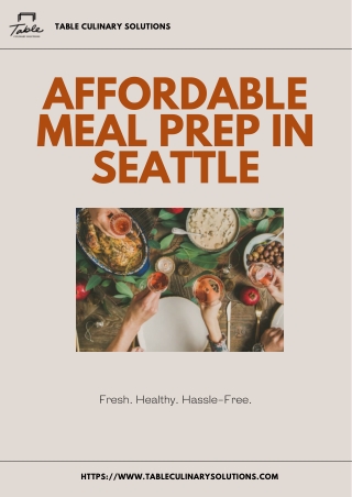 Affordable In-Home Meal Prep Services in Seattle by Private Chefs