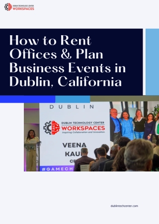 How to Rent Offices & Plan Business Events in Dublin, California