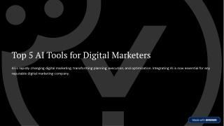 Top 5 AI Tools Every Digital Marketer Should Use This Year